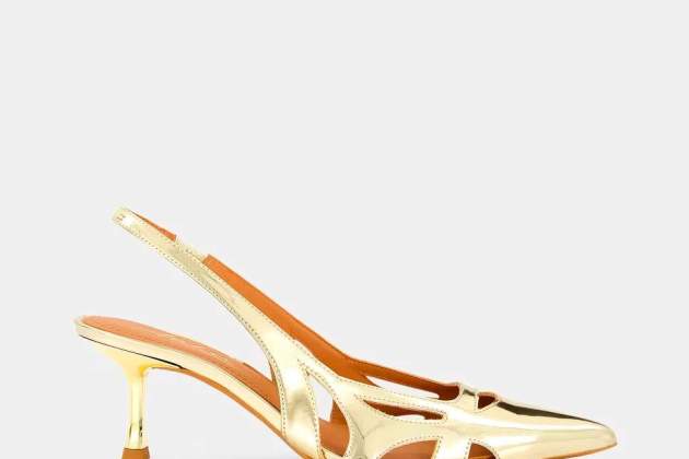 Zapatos de salón de mujer destalonados con tacón embudo Línea Atelier Zapatos de salón de mujer destalonados con tacón embudo Línea Atelier