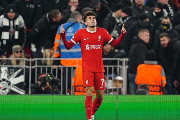 Luis Díaz celebrando un gol con el Liverpool / Foto: Europa Press