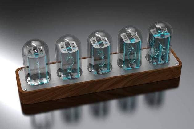 Rellotge de tub retro de mandera i llum LED | Amazon