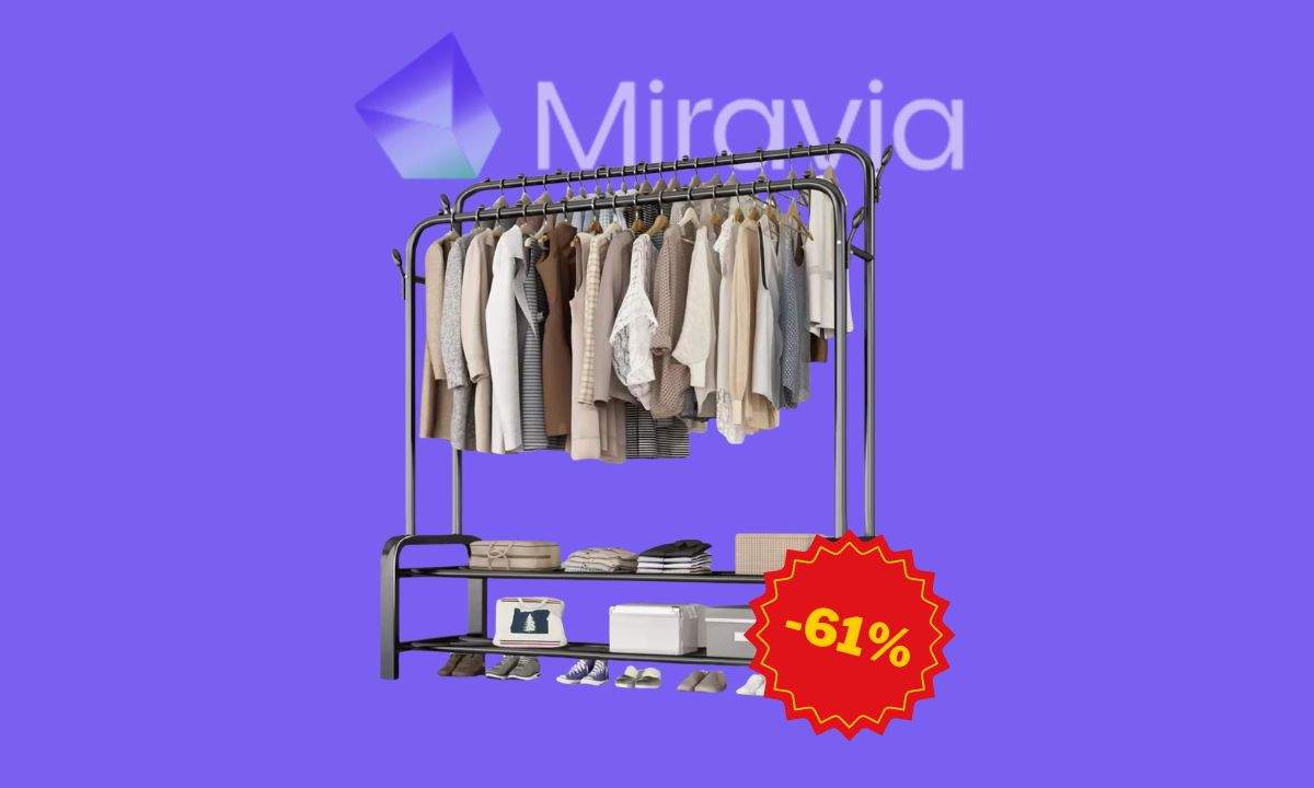 L'estanteria portàtil perfecta per a les teves jaquetes i vestits es ven a Miravia per menys de 16 euros