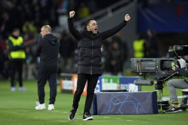 Xavi Hernandez celebracion gol Barca