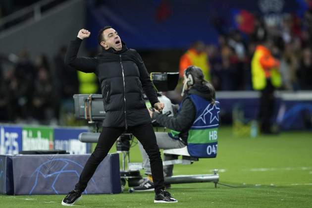 Xavi Hernandez celebracion gol Barca