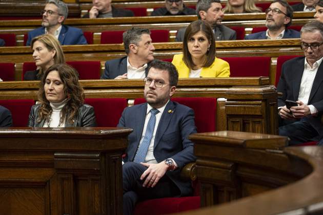 El president Aragonès al ple dels pressupostos / Irene Vilà