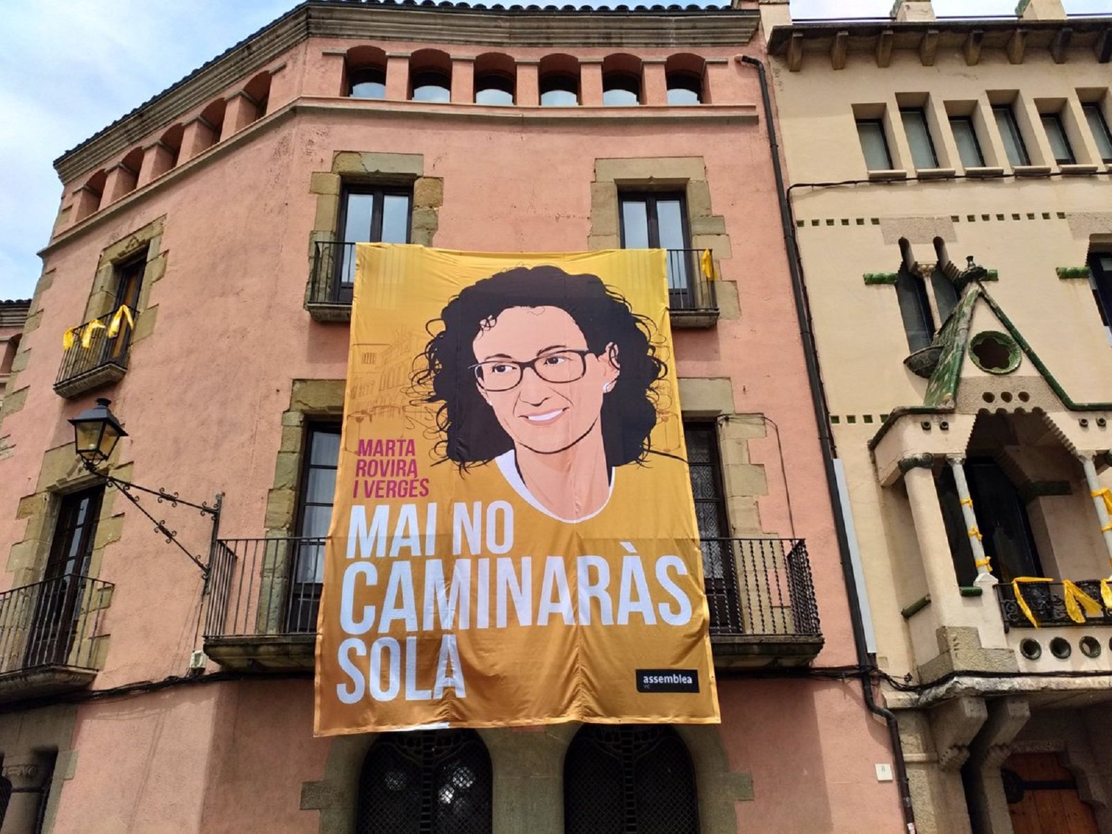 Solidaridad en Vic con Marta Rovira