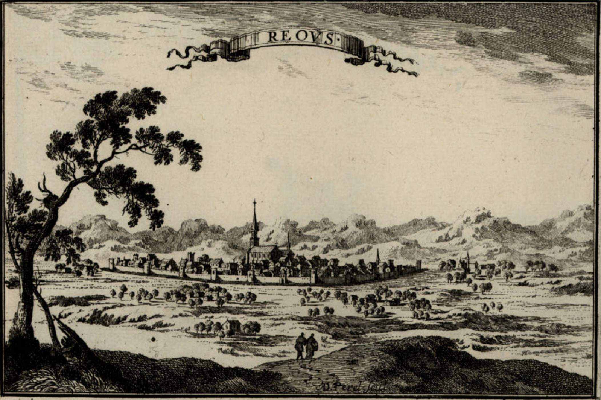 Grabado de Reus (finales del siglo XVII). Fuente Cartoteca de Catalunya Grabado de Reus (finales del siglo XVII). Fuente Cartoteca de Catalunya
