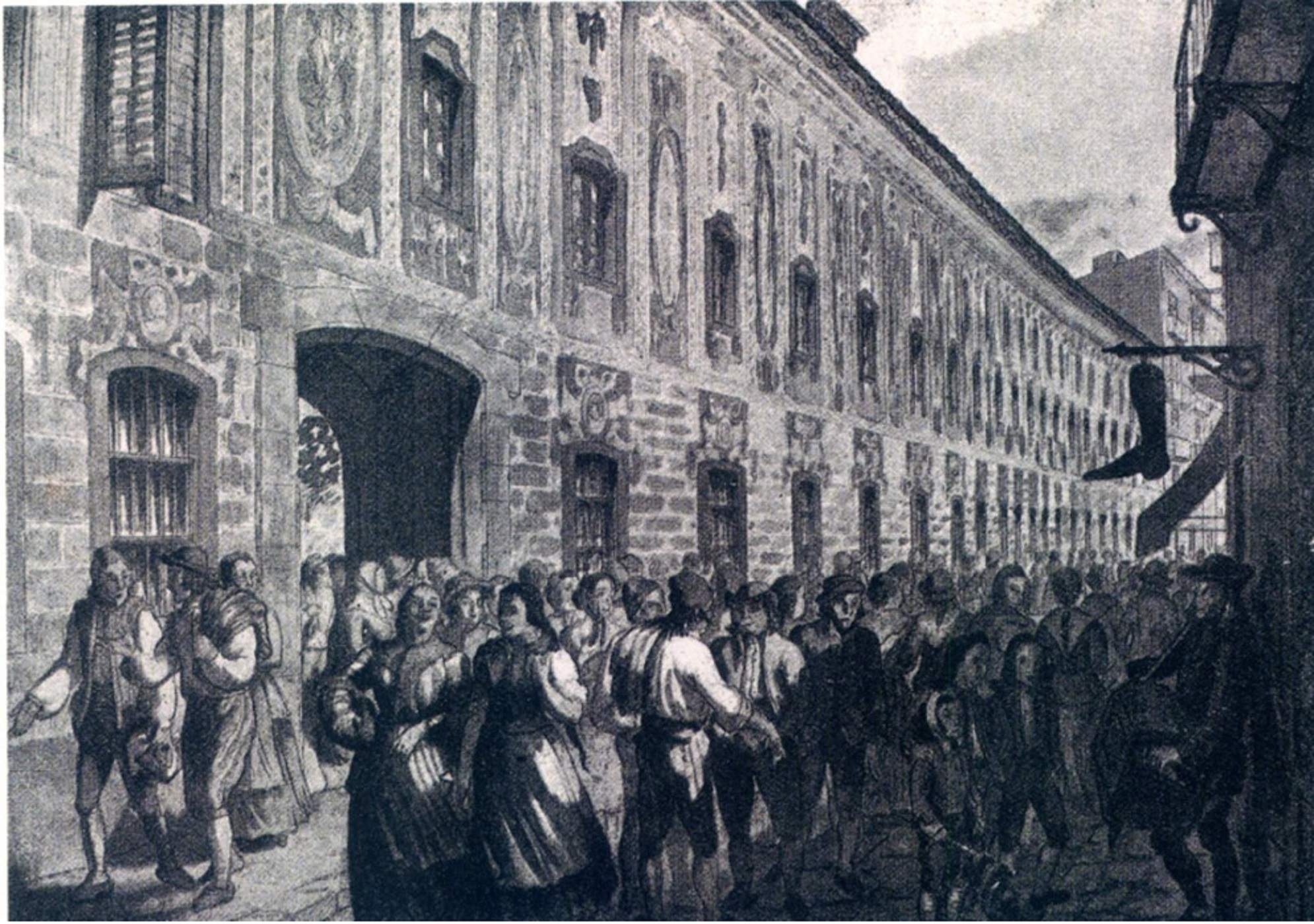 Fábrica de Barcelona (siglo XVIII). Font AHCB (Archivo Histórico de la Ciudad de Barcelona)