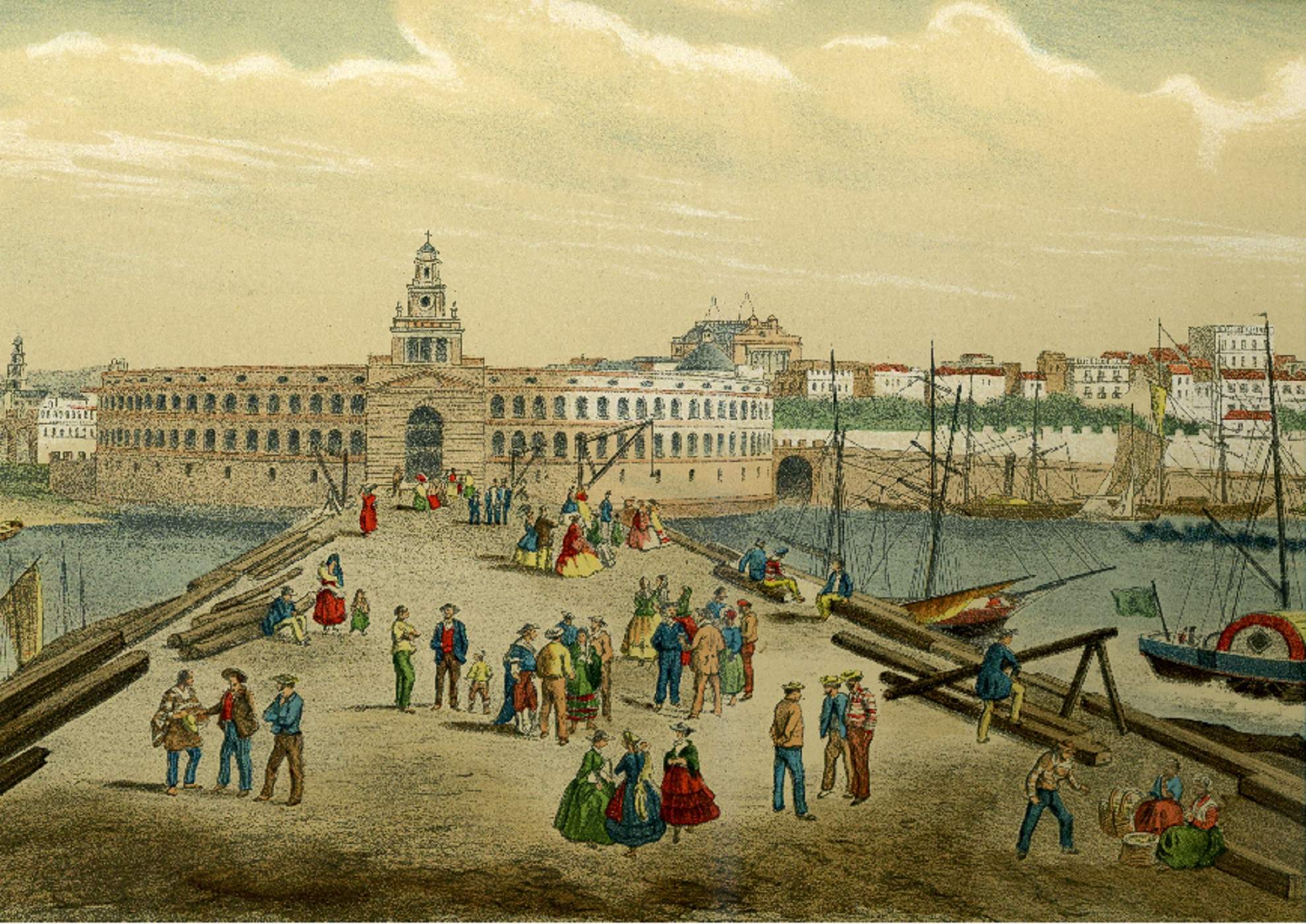 Puerto de Buenos Aires (principios del siglo XIX). Font Museo del Bicentenario. Buenos Aires
