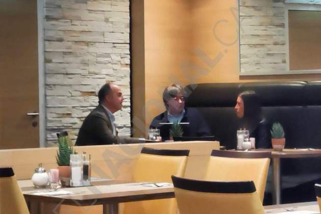 Jordi Turull Carles Puigdemont Míriam Nogueras en Zurich Jordi Turull Carles Puigdemont Míriam Nogueras en Zurich
