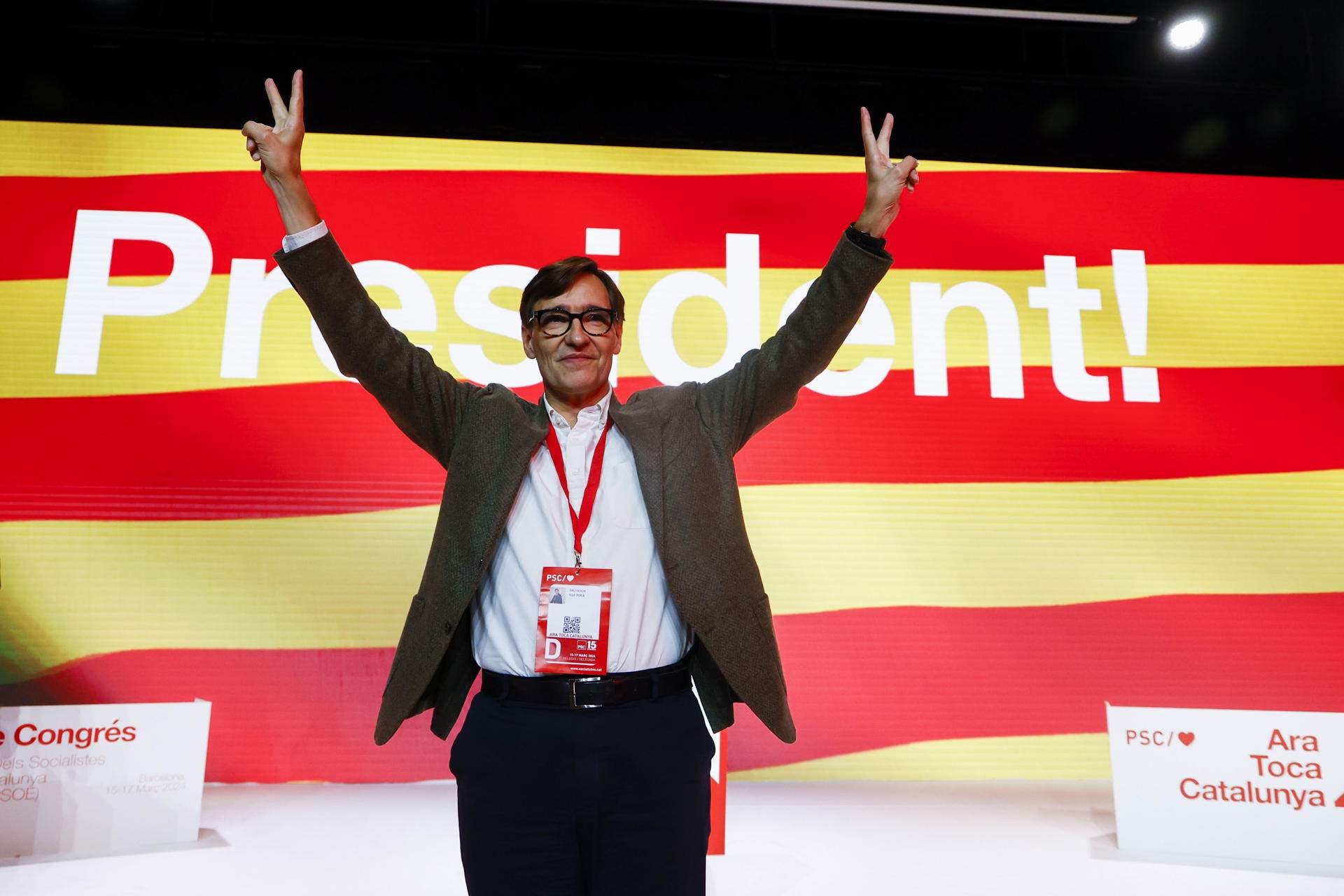 Illa, ratificat com a líder del PSC, es presenta com el candidat "de tots els catalans" per al 12-M