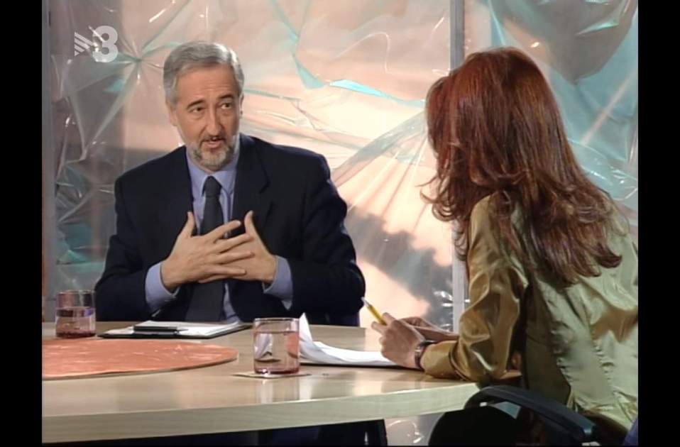 Maria de la Pai Janer y el Dr. Corbella, TV3