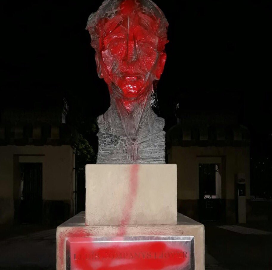 El CDR de Lleida denuncia un atac al monument de Companys