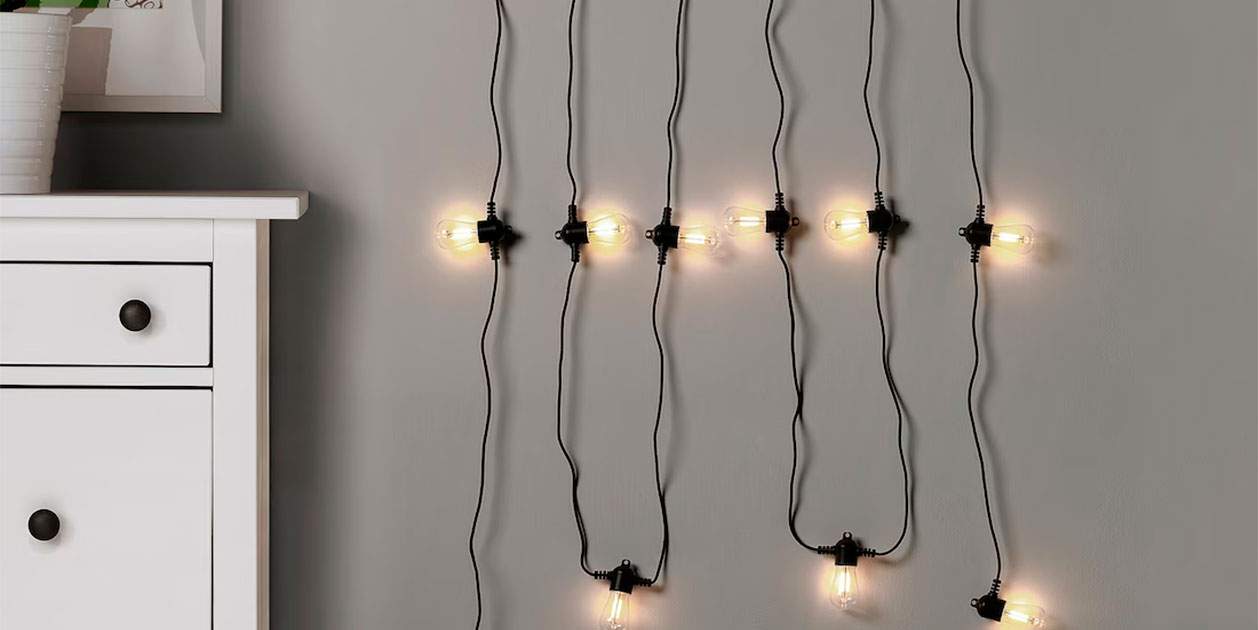 Ikea recupera la garlanda de llums per a exterior que s'esgota abans de cada estiu