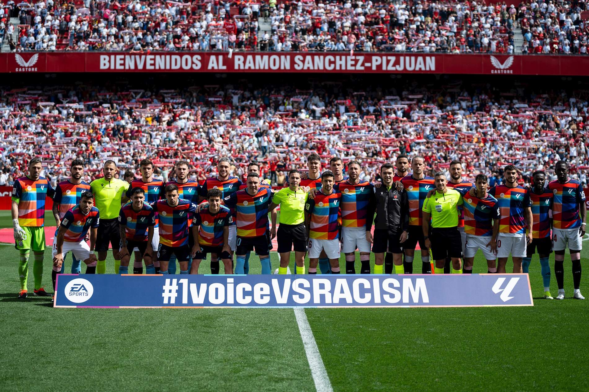 Los equipos de LALIGA mostraron unidad en su rechazo al racismo este fin de semana
