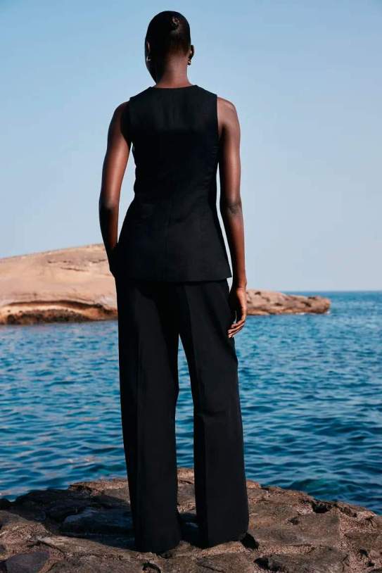 Pantalón en mezcla de lino