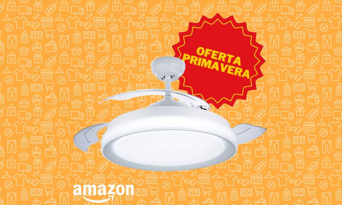 Ventilador de techo con motor DC de bajo consumo por menos de 150 euros en Amazon ¡Ofertaza!