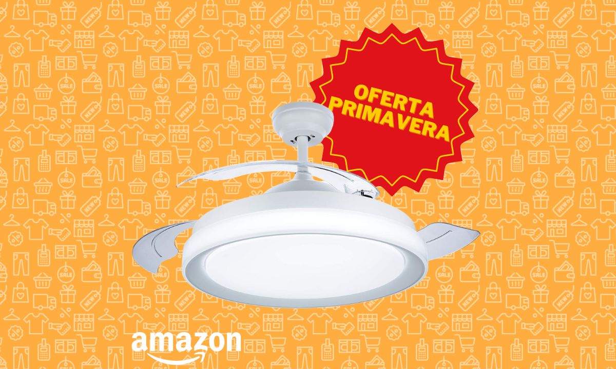 Ventilador de techo con motor DC de bajo consumo por menos de 150 euros en Amazon ¡Ofertaza!