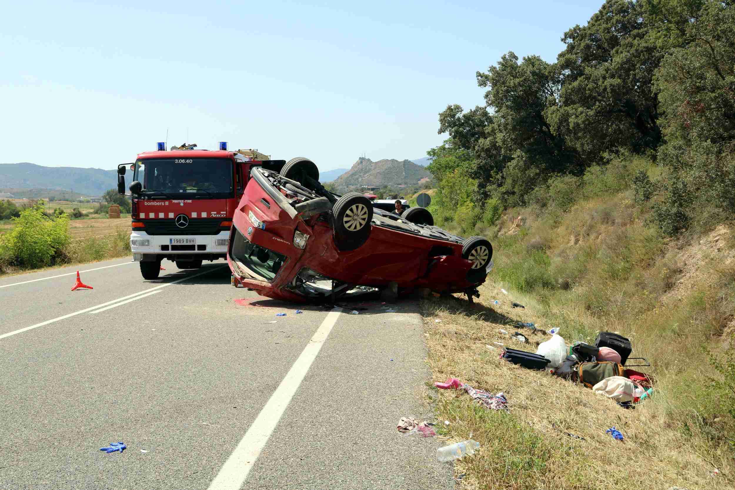 Mor una conductora en sortir-se de la carretera a Sant Feliu de Codines (Vallès Oriental)