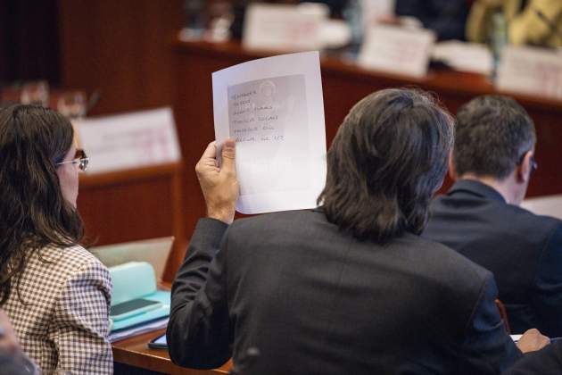Compareixença gemma ubasart consellera justicia parlament dalmases junts / Foto: Carlos Baglietto Compareixença gemma ubasart consellera justicia parlament dalmases junts / Foto: Carlos Baglietto