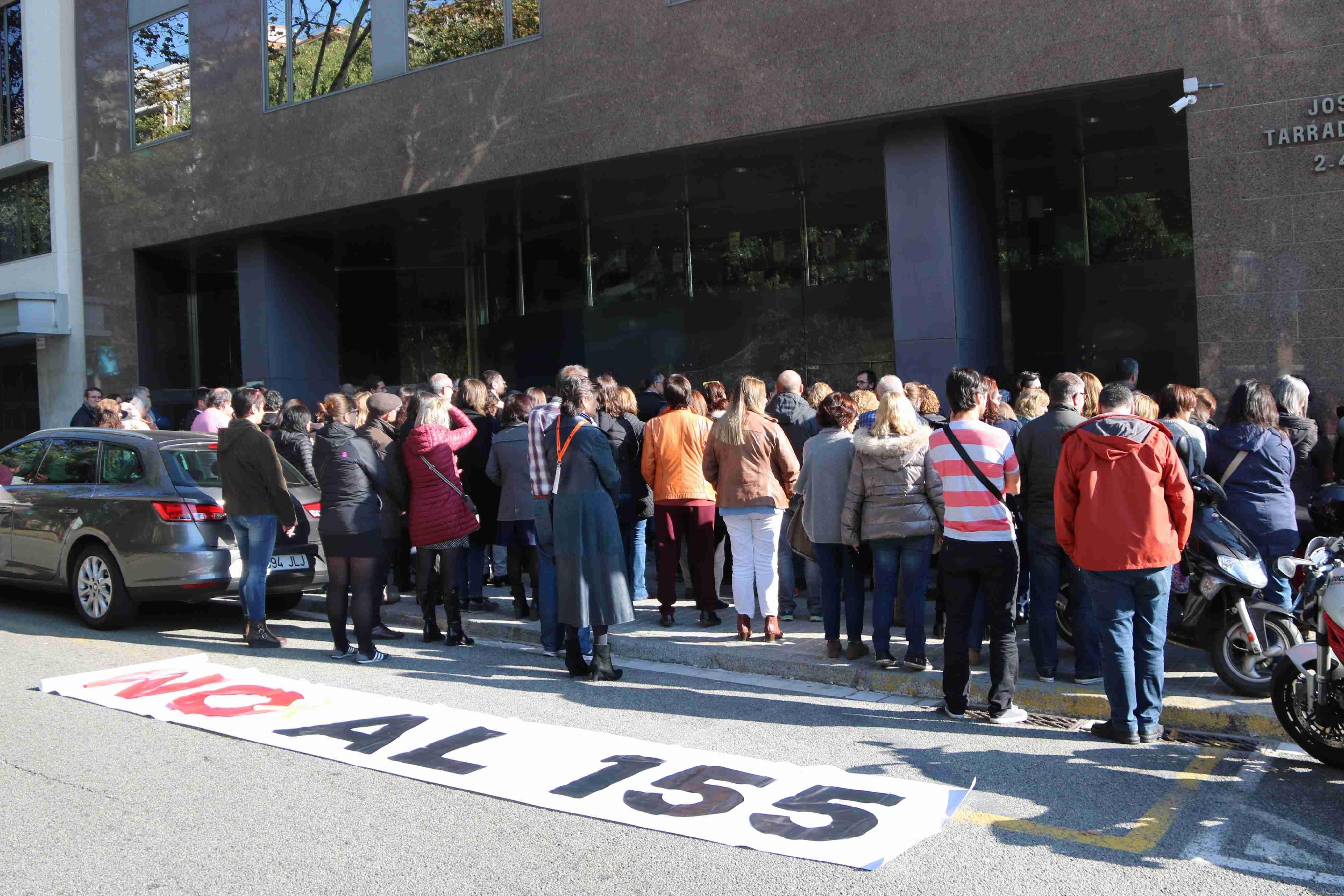 Els treballadors de Territori i Sostenibilitat protesten contra el 155