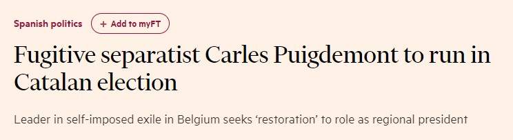financial times puigdemont