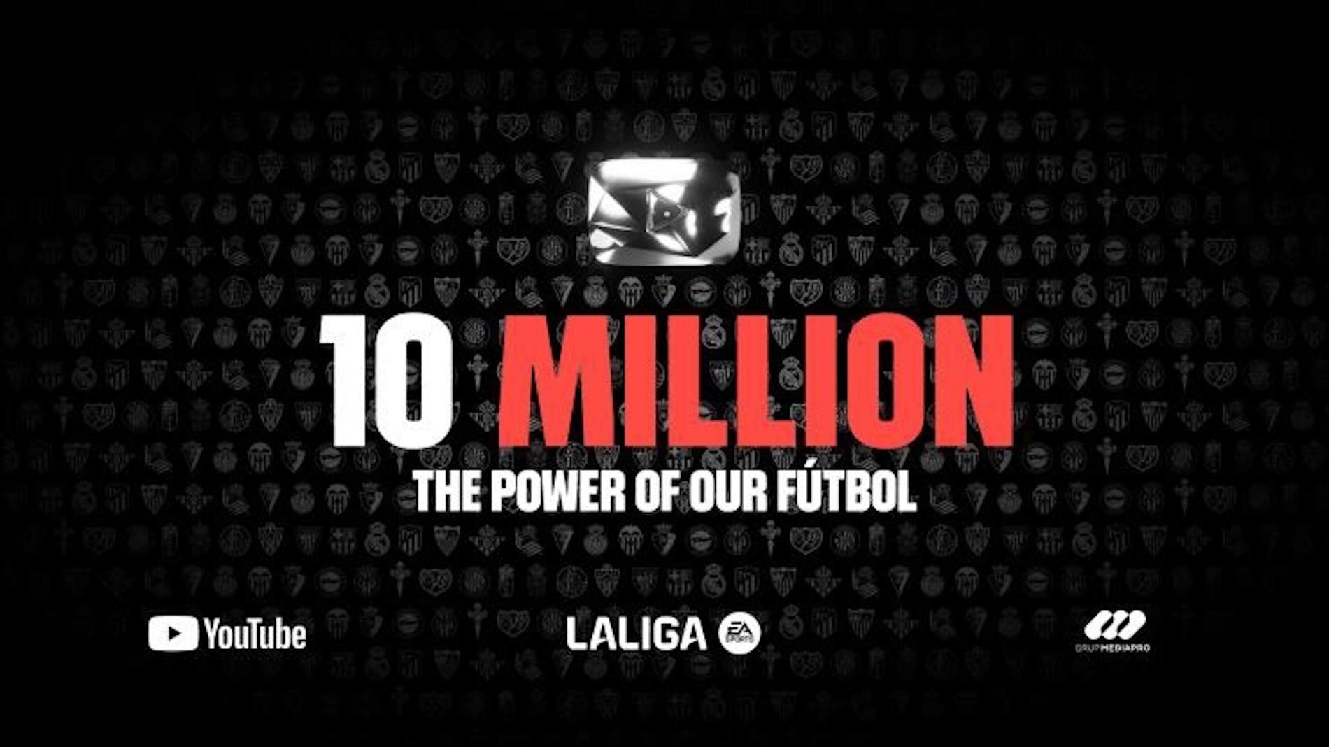 LALIGA aconsegueix el Botó de Diamant a YouTube en aconseguir 10 milions de subscriptors