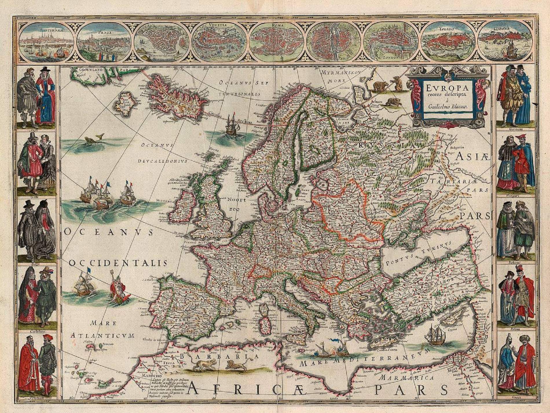 Mapa de Europa (1645). Fuente Biblioteca Digital Hispánica Mapa de Europa (1645). Fuente Biblioteca Digital Hispánica