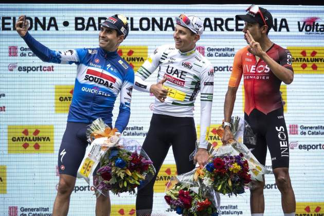 Mikel Landa Tadej Pogacar Egan Bernal Barcelona Volta en Catalunya 2024 / Foto: Miquel Muñoz