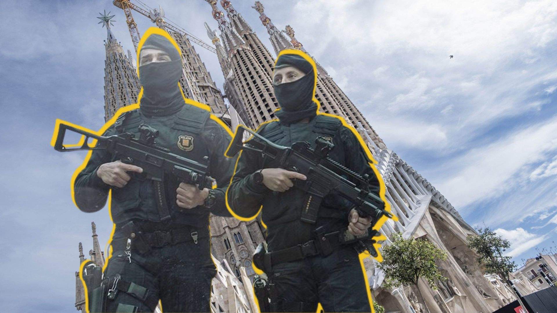 Los Mossos refuerzan la vigilancia en la Sagrada Familia y la Catedral de Barcelona por riesgo yihadista
