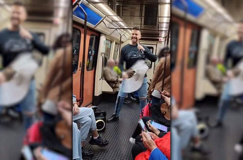 Luis Font canat en el Metro locomía, Telecinco