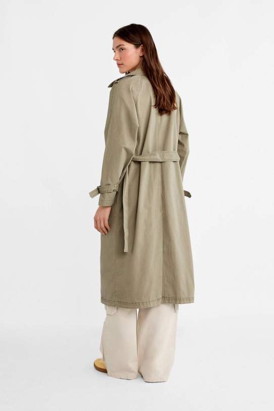 Trench larga sarga Trench larga sarga