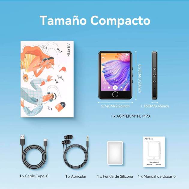 Reproductor MP3 AGPTEK Reproductor MP3 AGPTEK