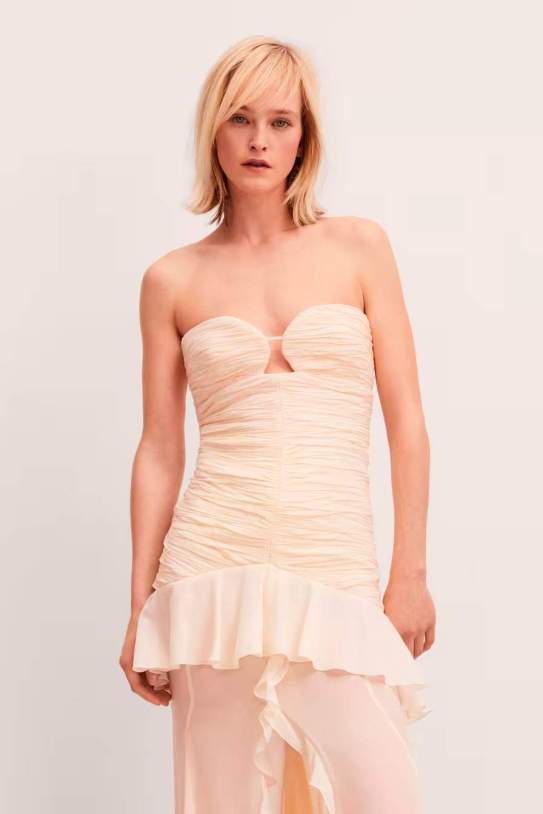 Vestido drapeado escote corazón1 Vestido drapeado escote corazón1