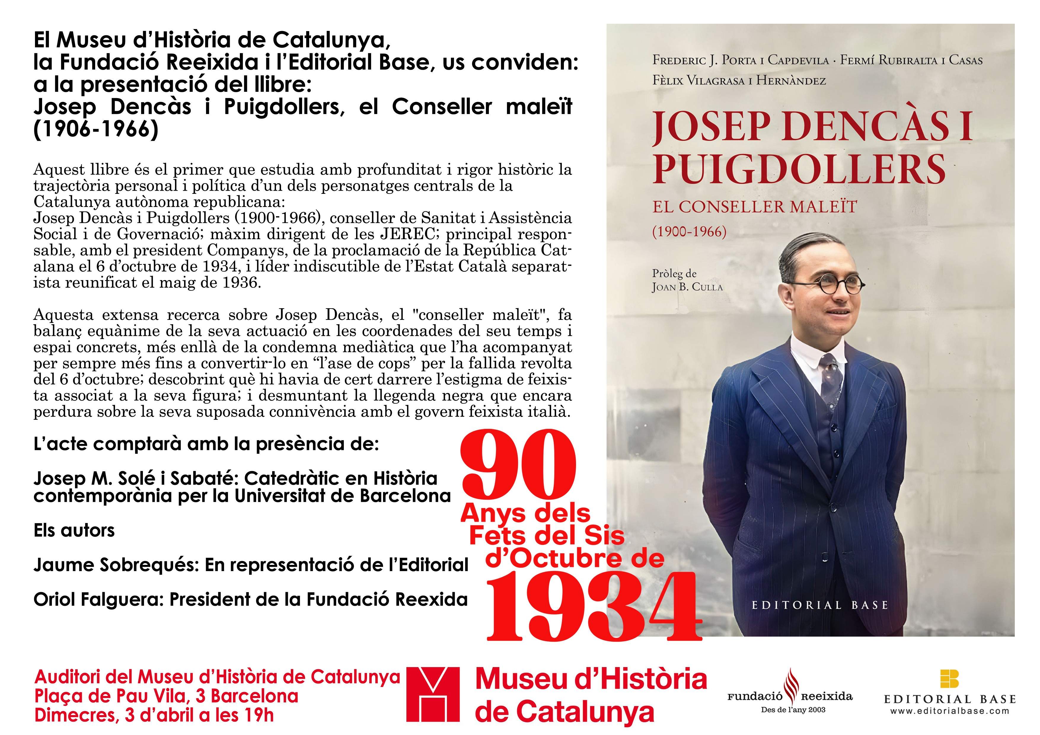Biografia de Josep Dencàs, el conseller maleït, que "mai va ser feixista"