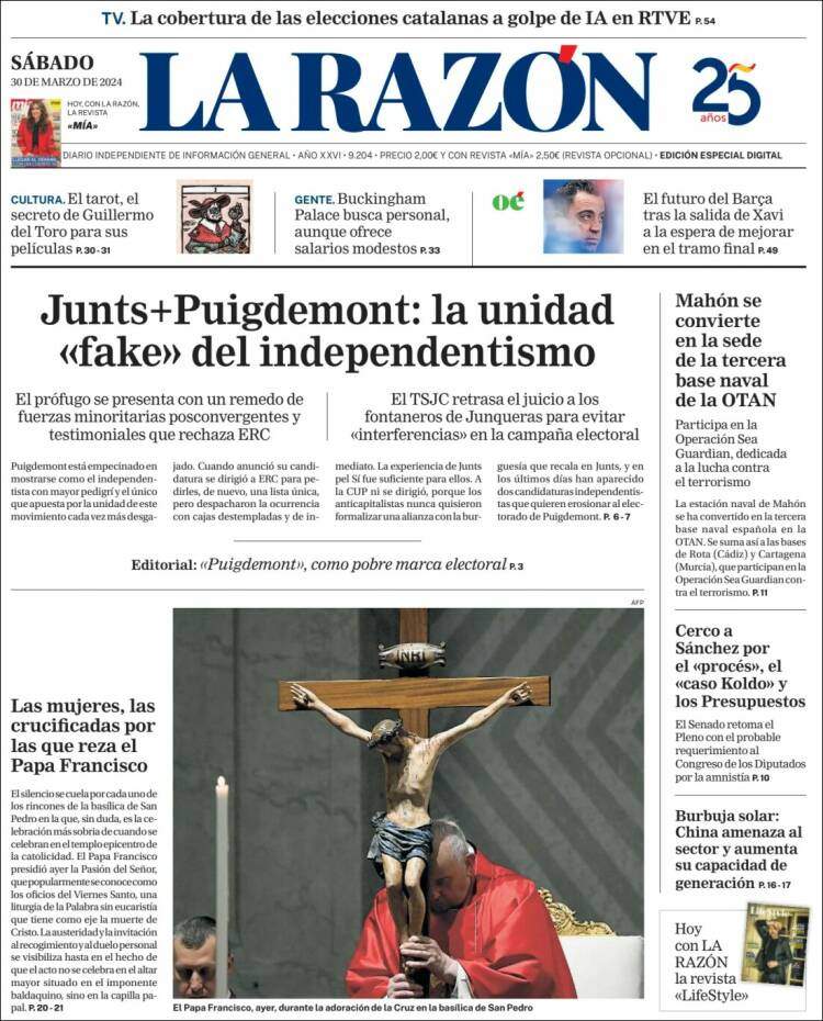 'La Razón' 30 març 'La Razón' 30 març