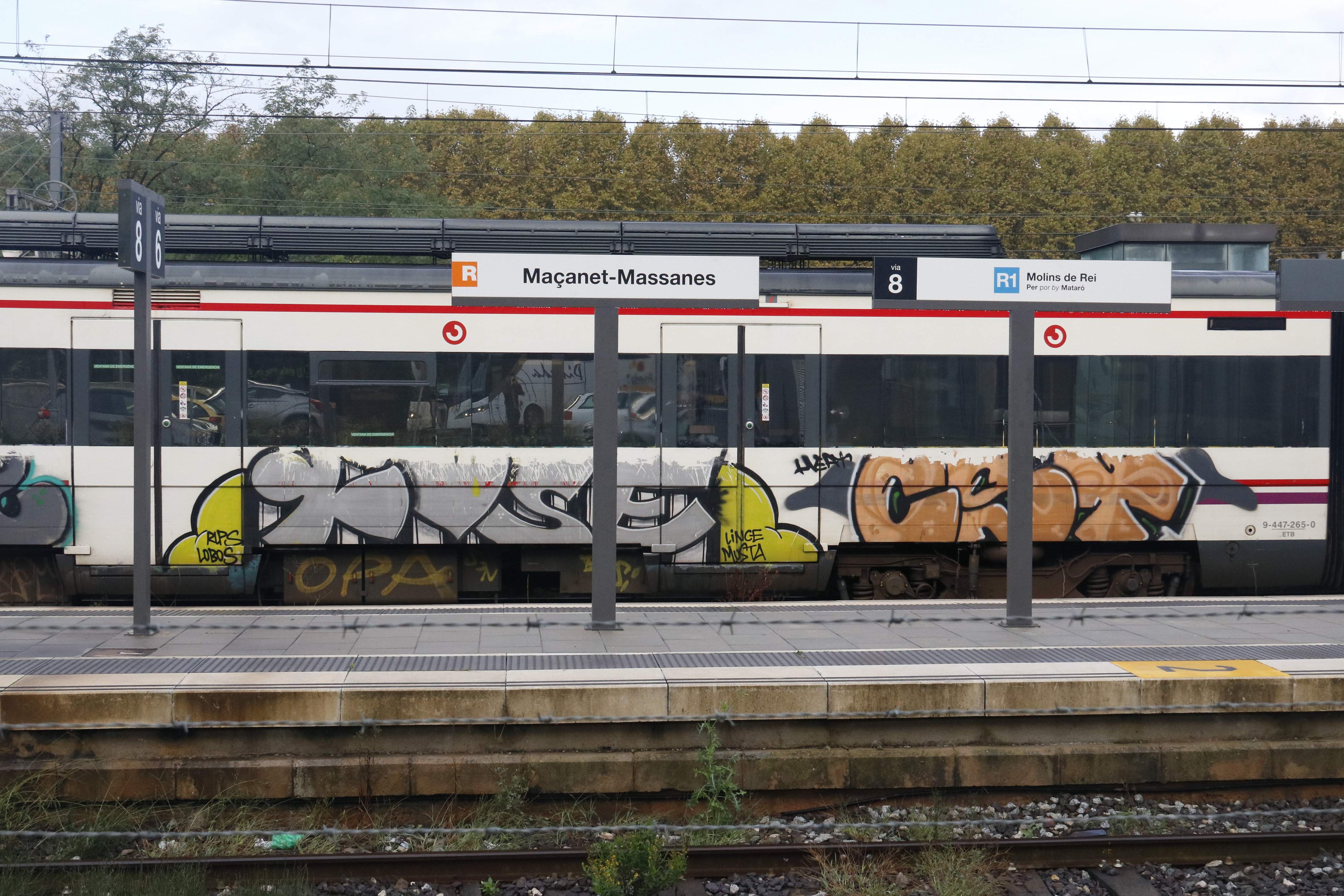 El temporal hace cortar el paso de trenes regionales entre Maçanet-Massanes y Caldes de Malavella