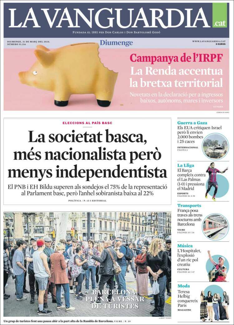 'La Vanguardia' 31 CAT 'La Vanguardia' 31 CAT