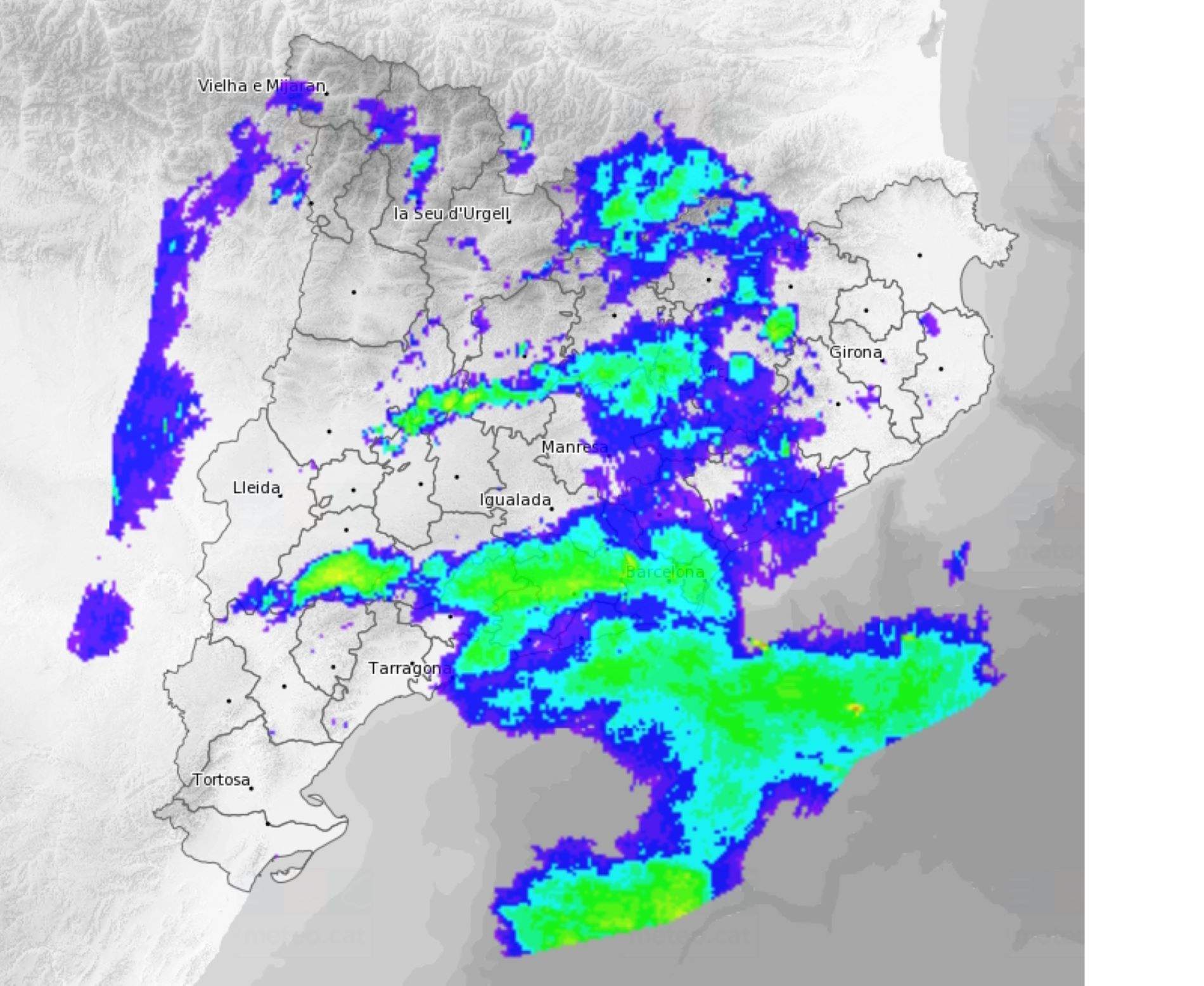 Lluvia hoy en Catalunya: dónde llueve y dónde lloverá a lo largo de la jornada