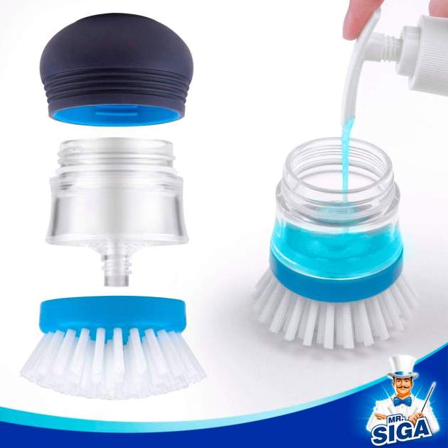 Cepillo de palma dispensador de jabón MR.SIGA Cepillo de palma dispensador de jabón MR.SIGA
