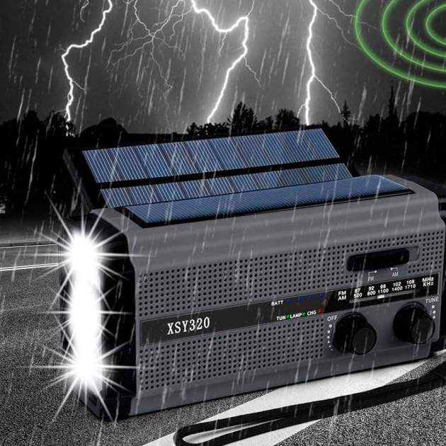 Radio de emergencia solar portátil YIKANWEN1