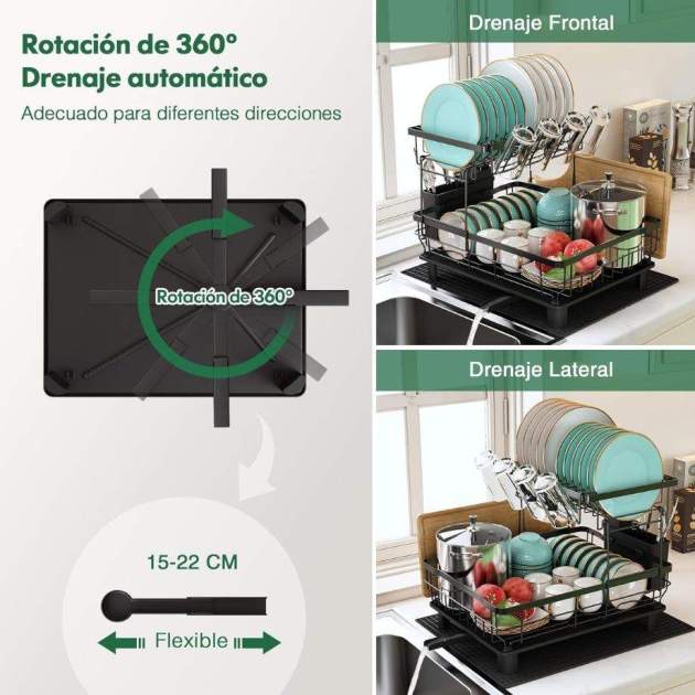 Rotación de 360º y drenaje automático / Amazon Rotación de 360º y drenaje automático / Amazon