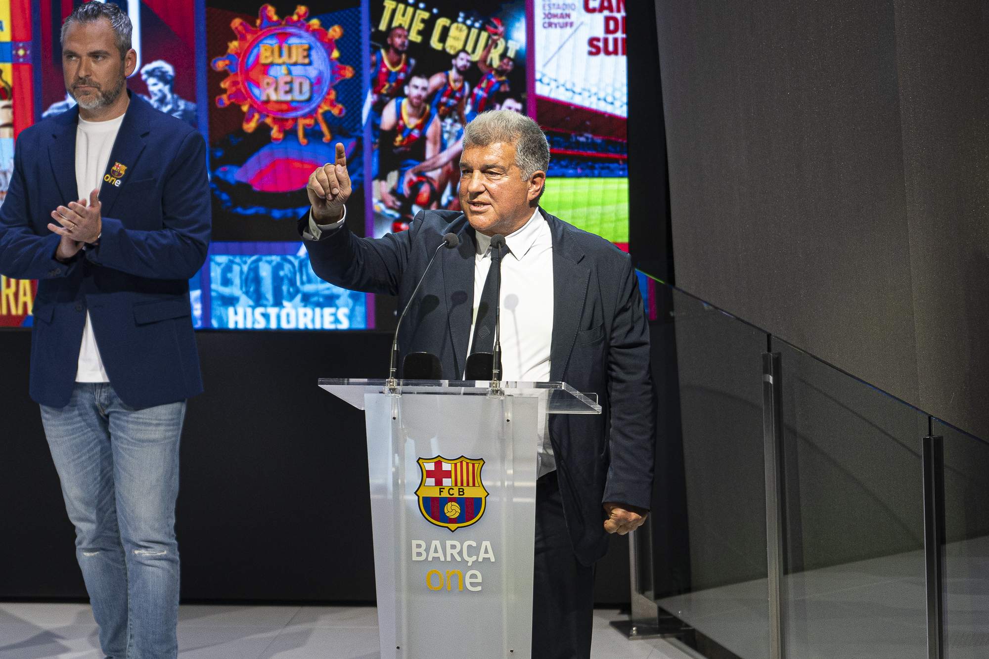 Joan Laporta Presentació Barça One / Foto: Irene Vilà Capafons