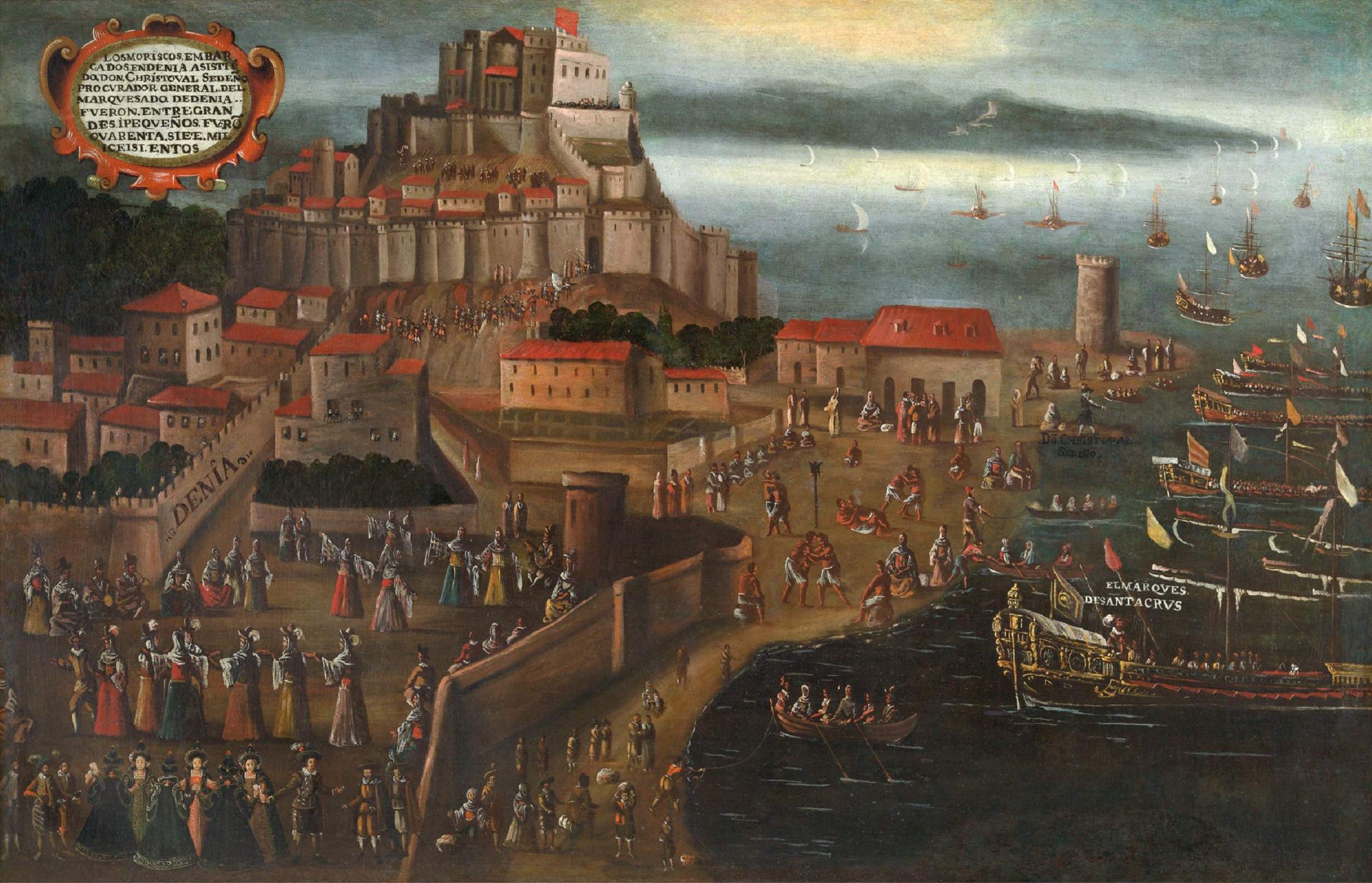 Embarcament dels moriscos valencians (1609). Port de Dènia. Font Fundació Bancaixa