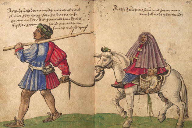 Representació d'una família morisca (1529). Font Biblioteca Digital Alemanya Representació d'una família morisca (1529). Font Biblioteca Digital Alemanya