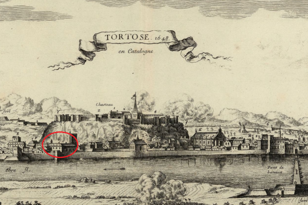 Gravat de Tortosa després de l'expulsió (1648), amb els Reials Col·legis creats per a facilitar la conversió dels moriscos. Font Cartoteca de Catalunya Gravat de Tortosa després de l'expulsió (1648), amb els Reials Col·legis creats per a facilitar la conversió dels moriscos. Font Cartoteca de Catalunya