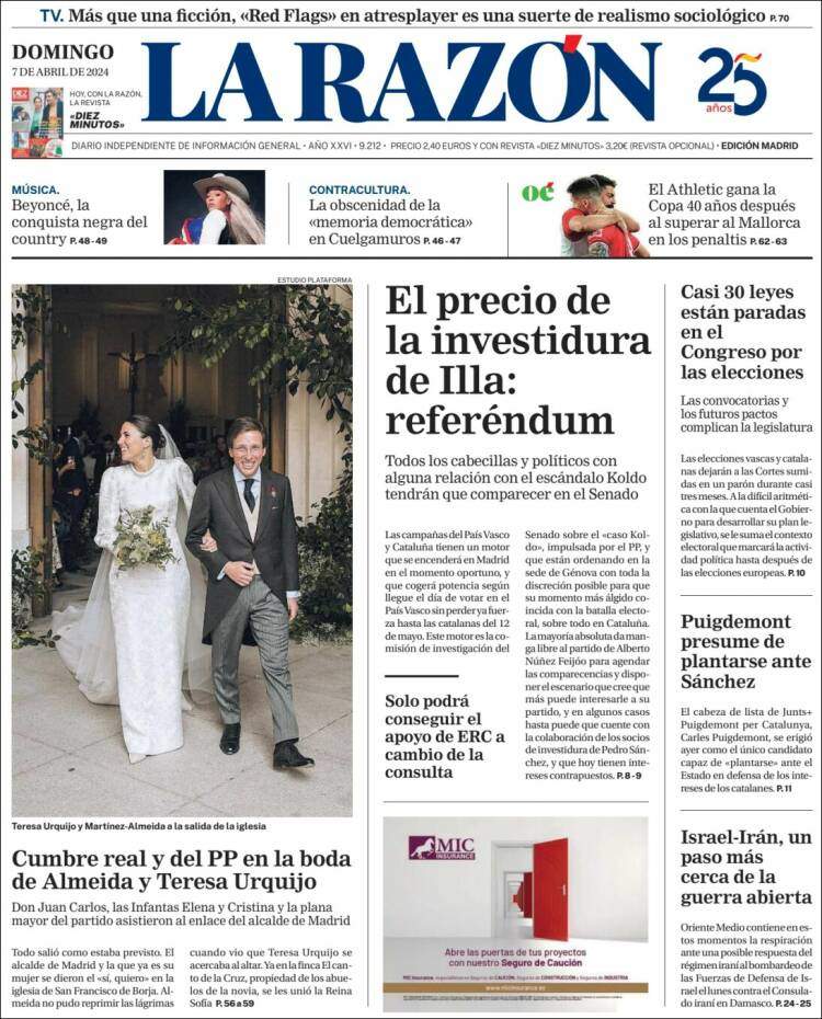 'La Razón' 7 abril 'La Razón' 7 abril