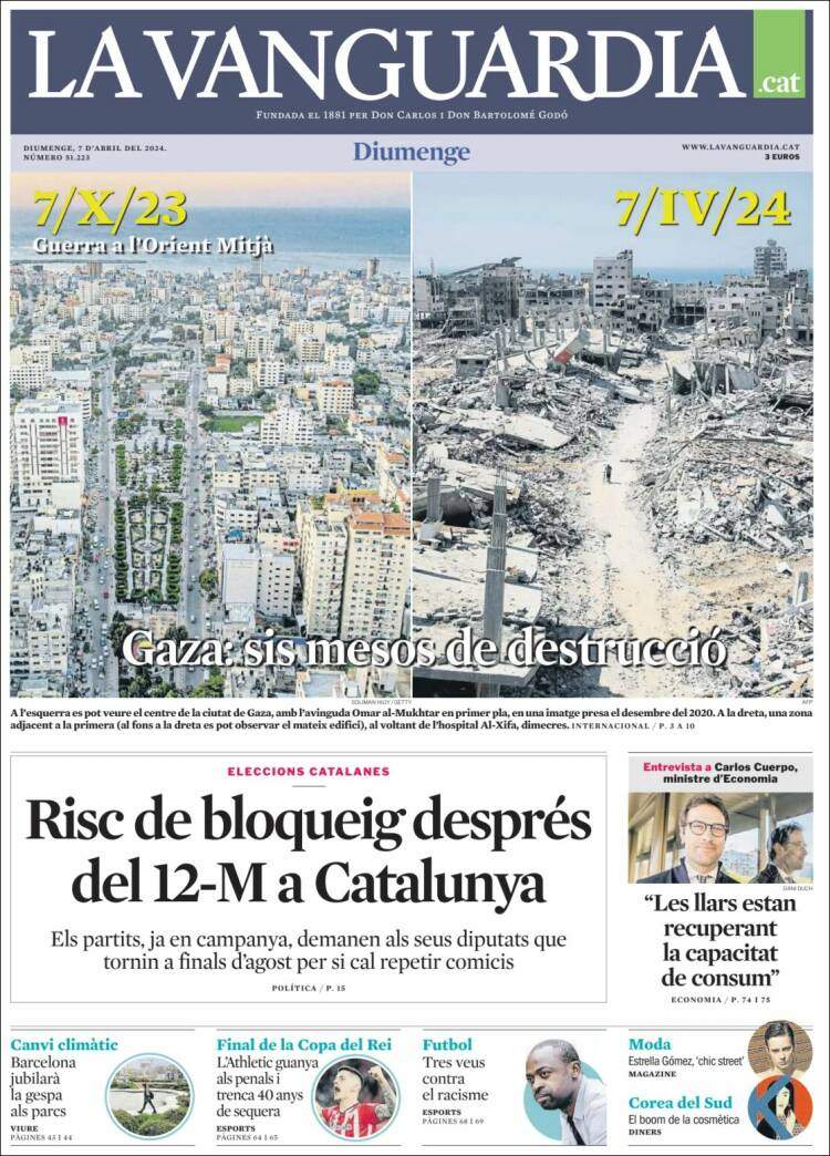 'La Vanguardia' 7 abril CAT 'La Vanguardia' 7 abril CAT