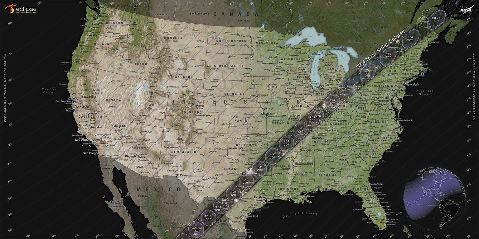 Mapa eclipse Nasa