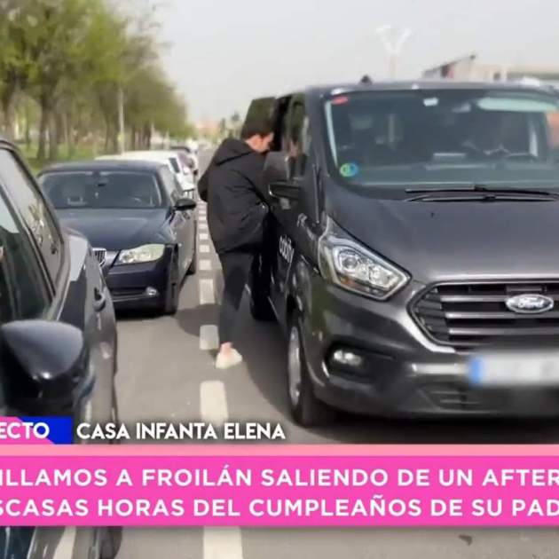 Froilán en el cabify de Leganés saliendo del after, Telecinco