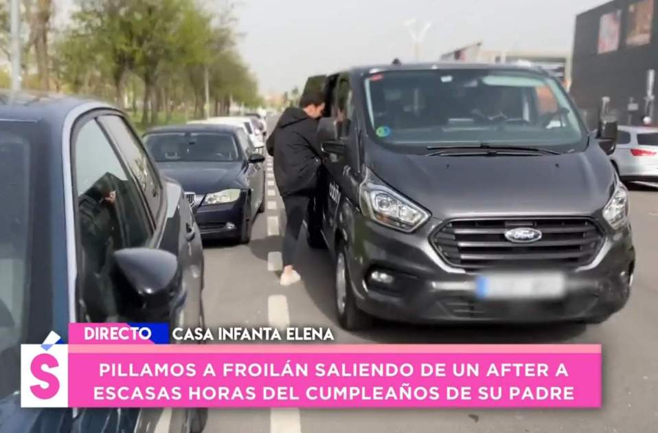 Froilán en el cabify de Leganés saliendo del after, Telecinco