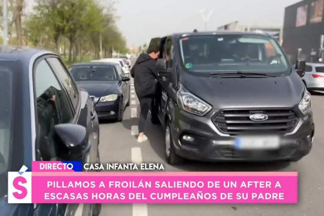 Froilán en el cabify de Leganés sortint de l'after, Telecinco